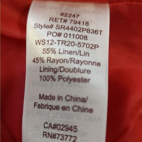 Vintage Tradition Linen Blend Raspberry Pink Blazer US 12P - Picture 10 of 11